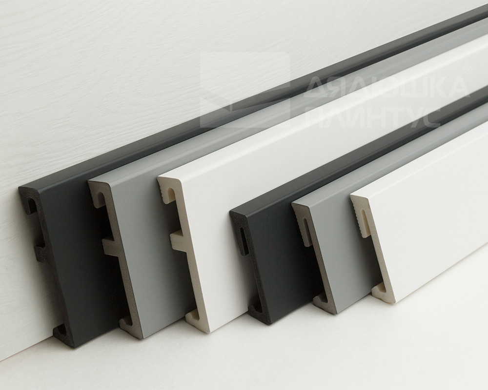 Плинтус напольный Salag Alpha 60*15*2400 мм Серый