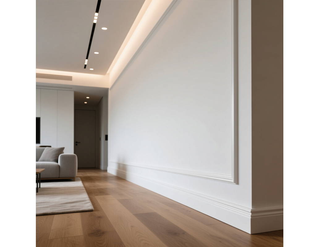 Плинтус ПОЛИСТИРОЛ HI WOOD B97 97мм х 15мм х 2,0м. Окраска включена в стоимость