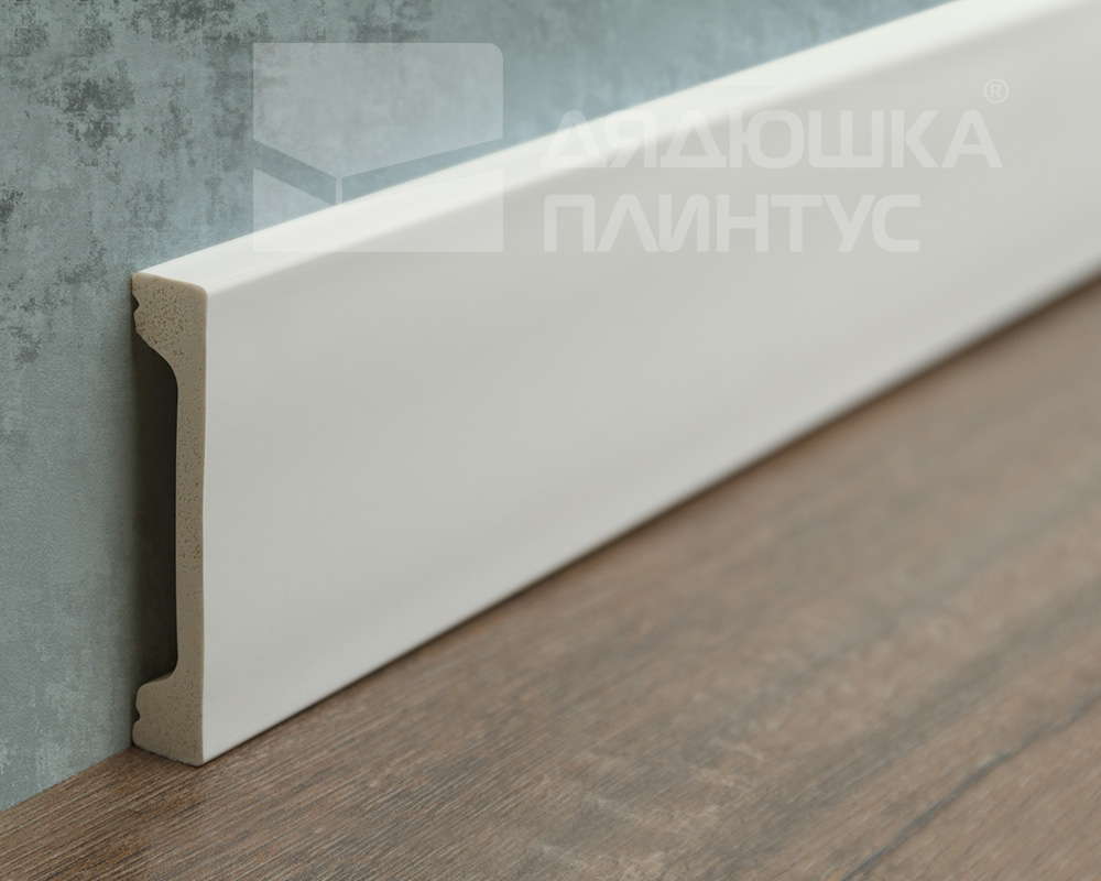 Плинтус из полистирола высокой плотности Волшебная палочка MSPOL 106 70*12*2000 Белый под покраску