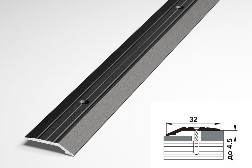 Порог разноуровневый ПР 03.900.15 Черный