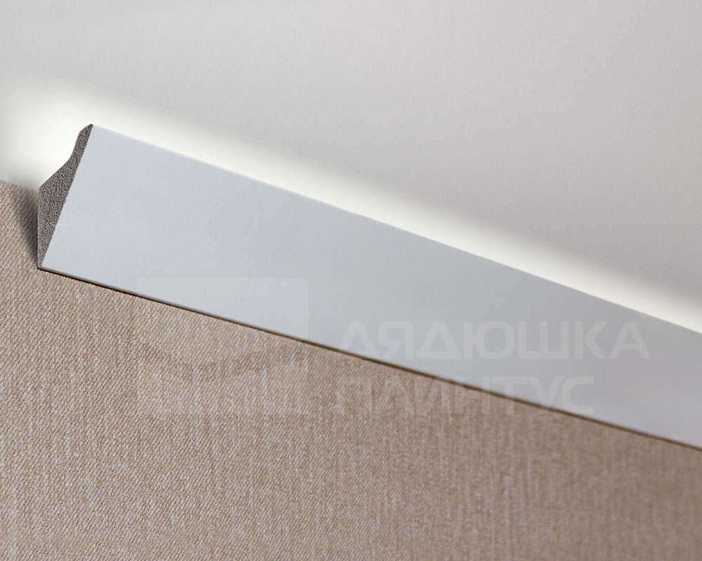 Карниз потолочный из полистирола высокой плотности NMC IL4 60*37,5*2000 Белый под покраску