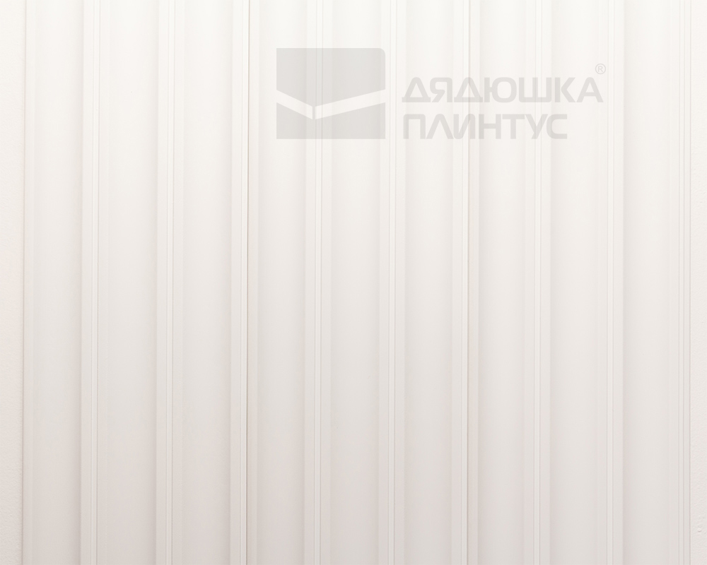 Стеновая панель Волшебная Палочка 106. 2700*120*12 мм Белая под покраску