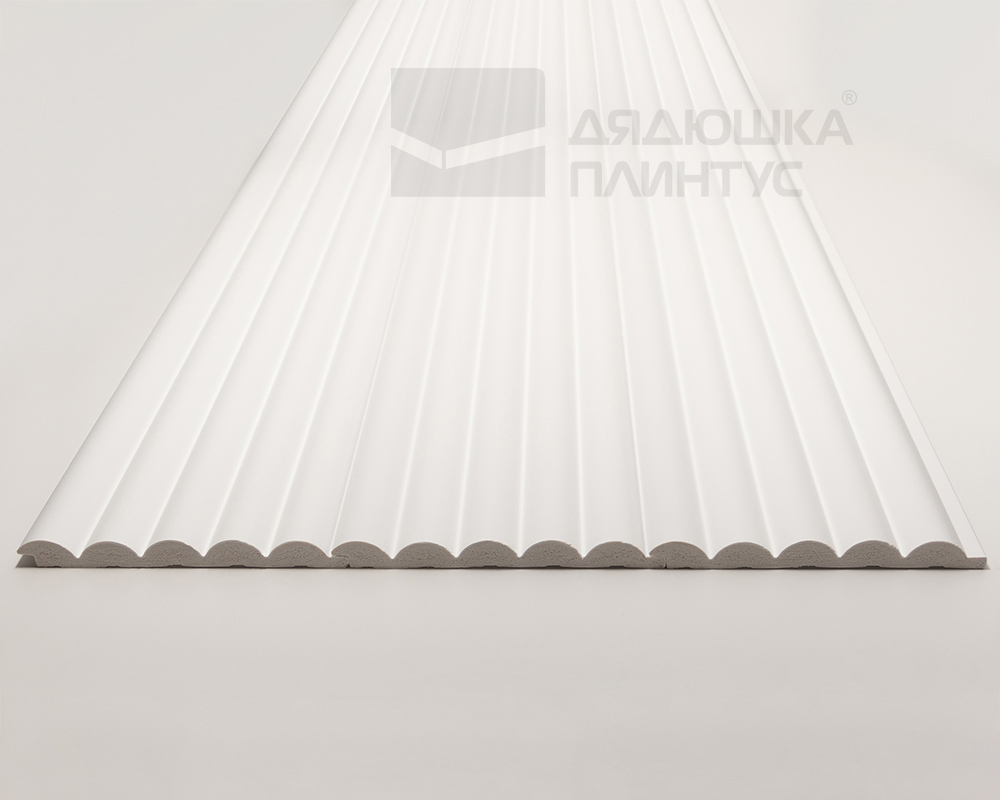 Стеновая панель Волшебная Палочка 103. 2700*120*12 мм Белая под покраску