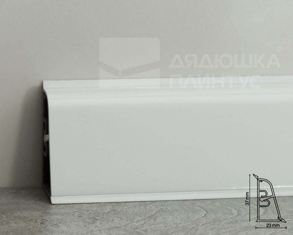Плинтус для столешниц ПВХ 37мм*3м Белый 0A