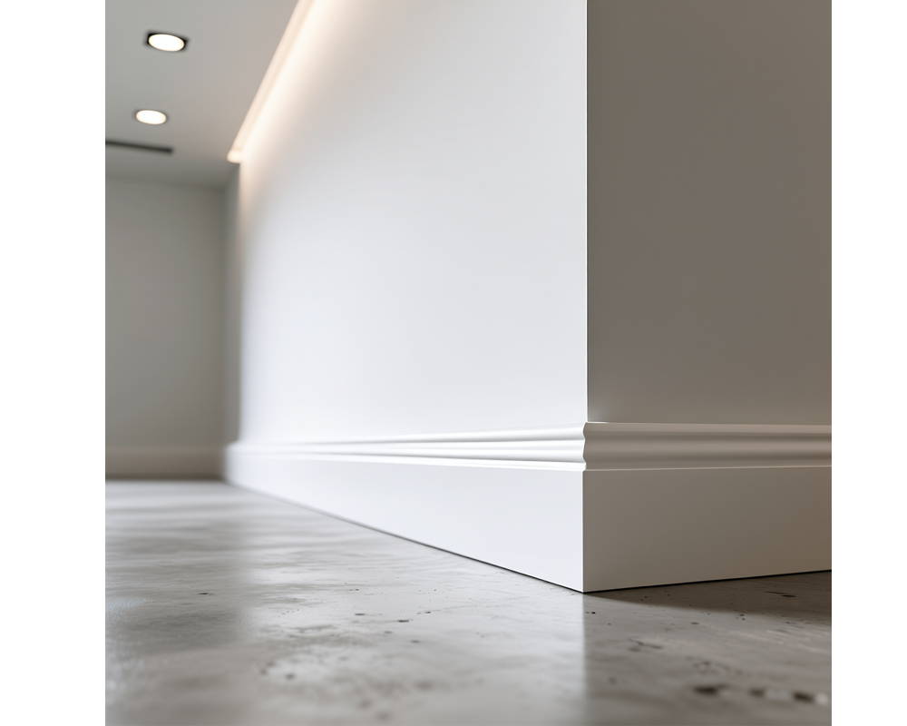 Плинтус из полистирола высокой плотности HI WOOD B120V1 120мм х 16мм х 2,0м.