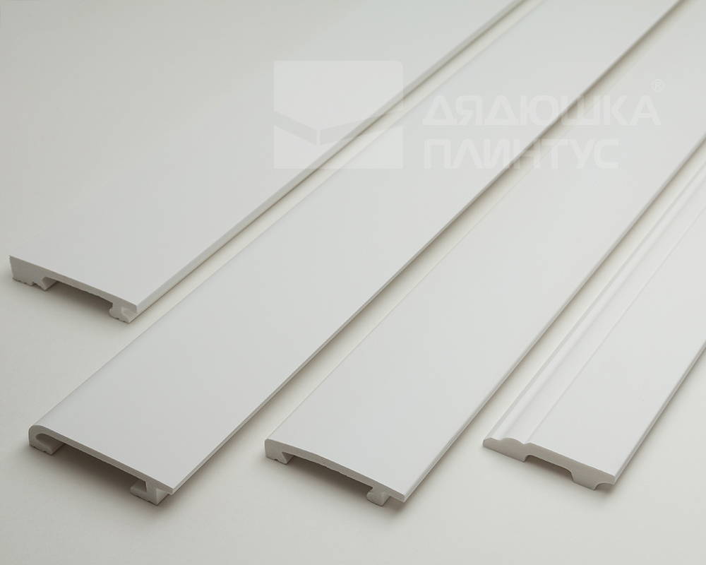 Плинтус СОЛИД 1 UHD 03/70C 70*14*2000 Белый под покраску