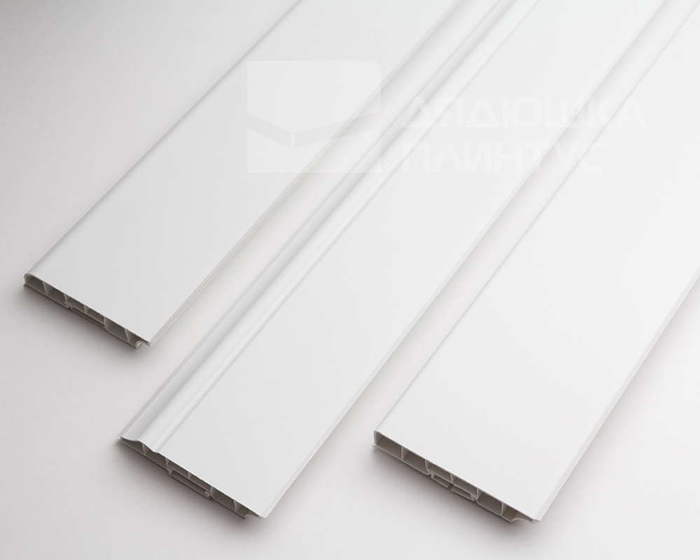 Плинтус округлый ПВХ Дюра ИДЕАЛ 80мм 2,2м  001 Белый