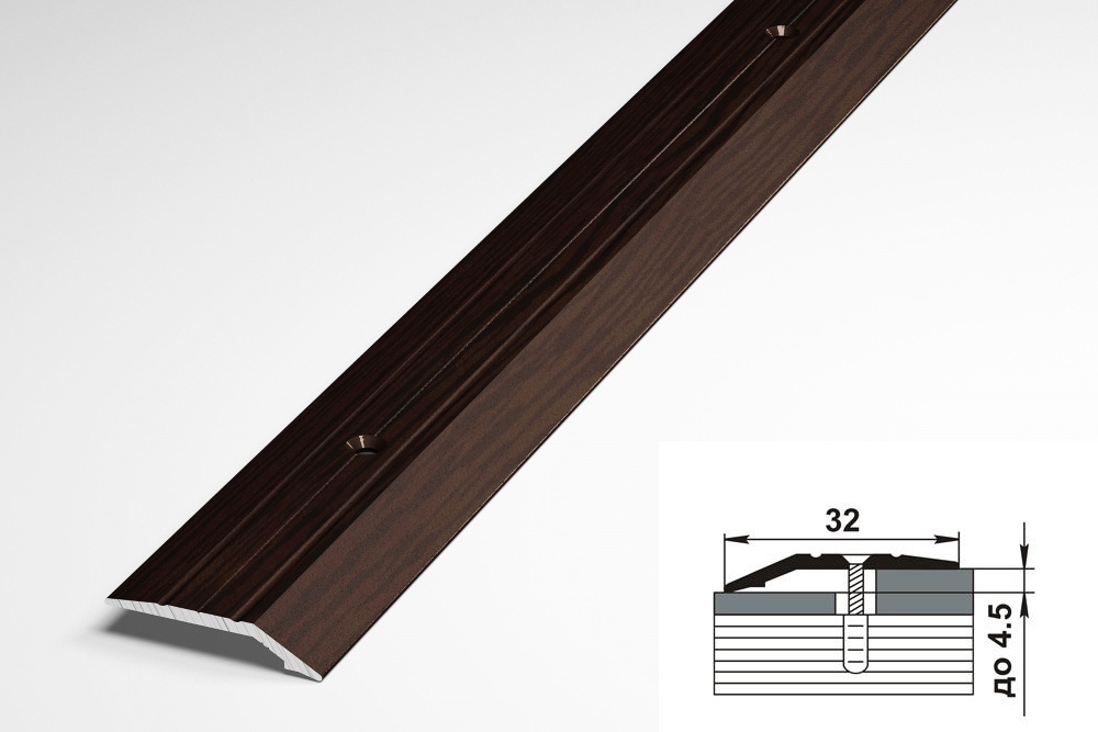 Порог разноуровневый ПР 03.900.095 Дуб венге