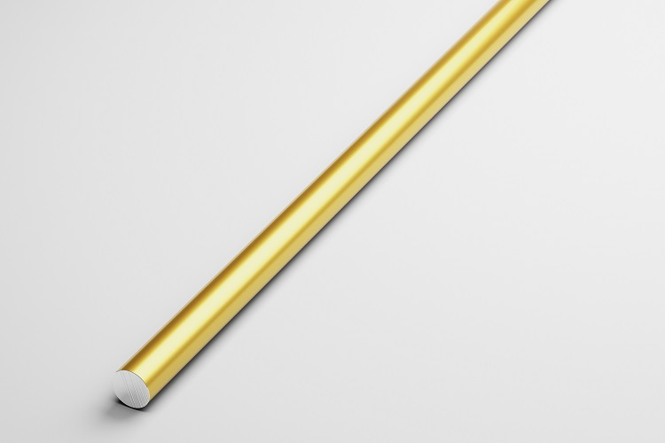 Штанга круглая 6 мм ШКр 06.2000.502л Золото. Цена за 5 штук.