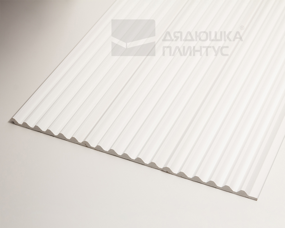 Стеновая панель Волшебная Палочка 104. 2700*120*12 мм Белая под покраску