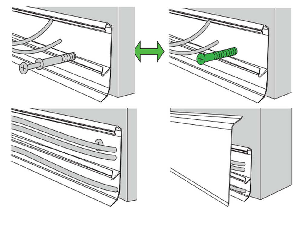 Плинтус ПВХ MAGIC STIСK 77мм 2,2 м MS05 Бетон
