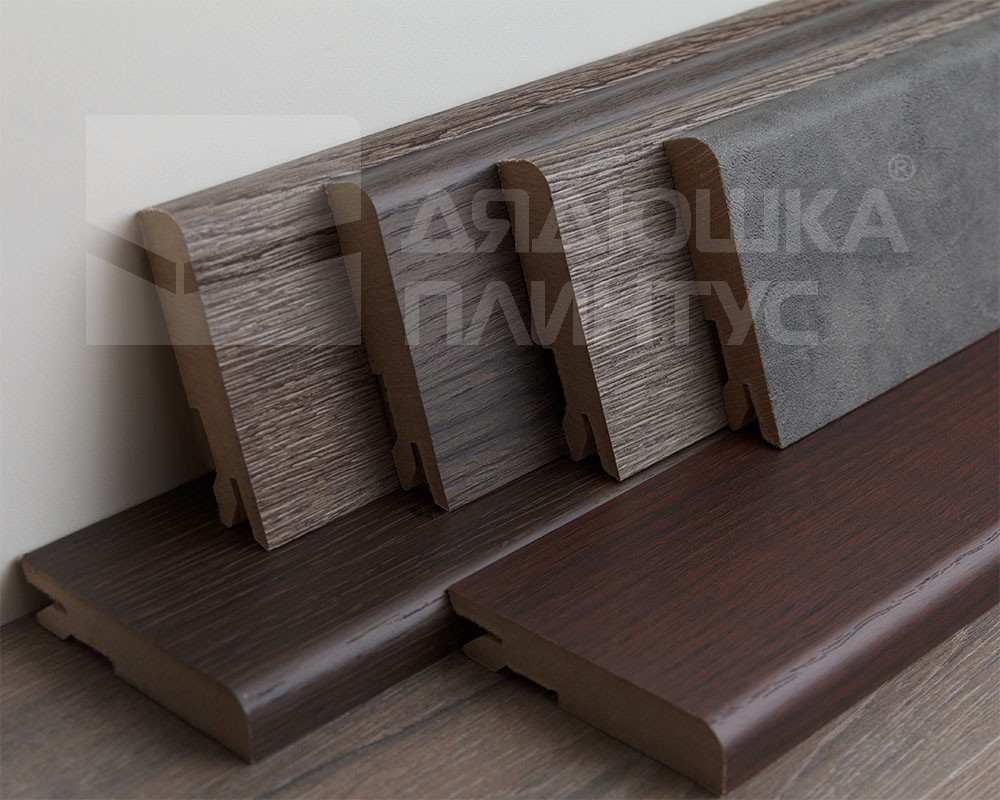 Плинтус МДФ Лука Пл 80МДФ.2700.Point line 24017 Дуб серф серый