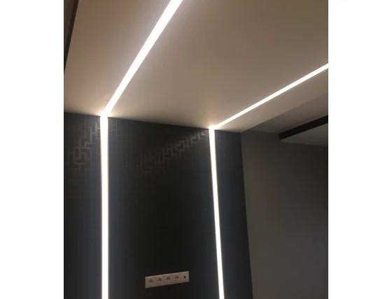 Алюминиевый профиль для светодиодной подсветки Волшебная палочка. Чёрный матовый