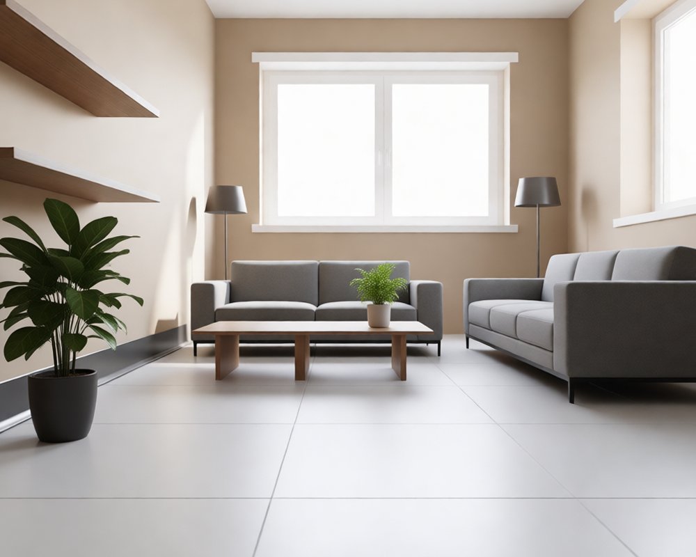 Алюминиевый плинтус AKBD60-SA 2,5м Муар антрацит