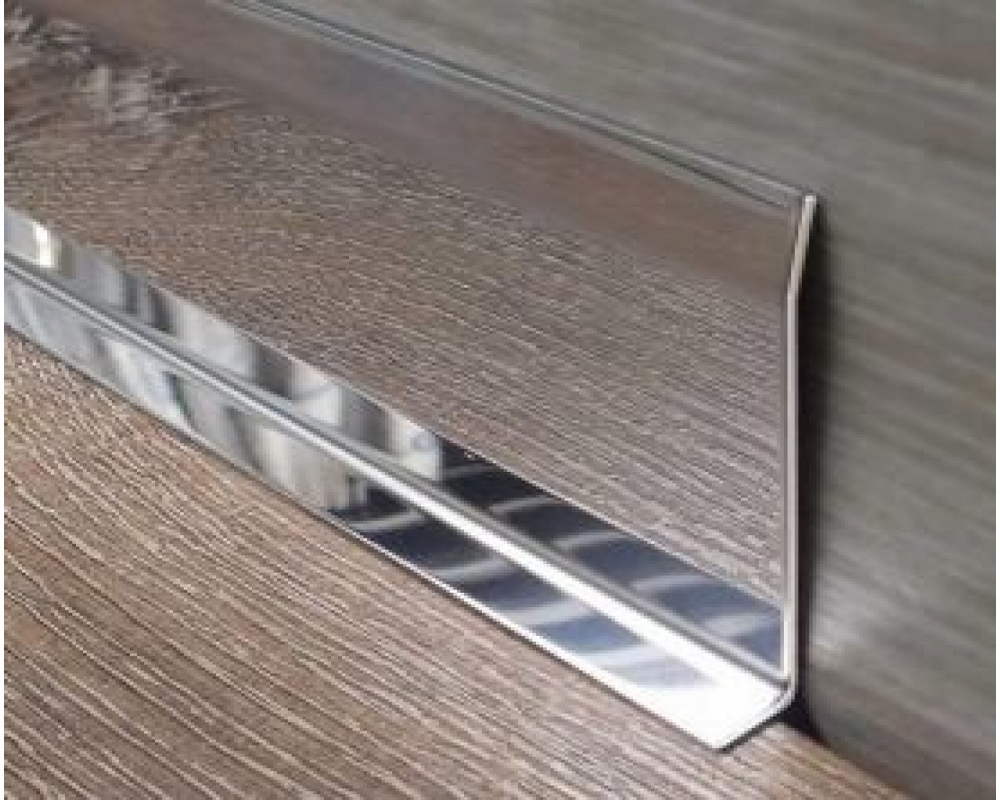 Плинтус из нержавеющей стали BTAC 60A полированный