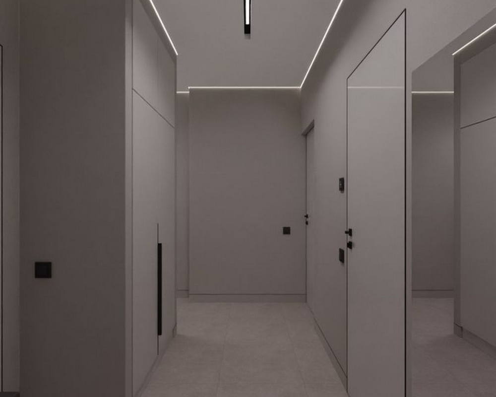 Плинтус алюминиевый потолочный для подсветки Волшебная палочка 46,1 х 42,9 мм 3,0 м Чёрный матовый