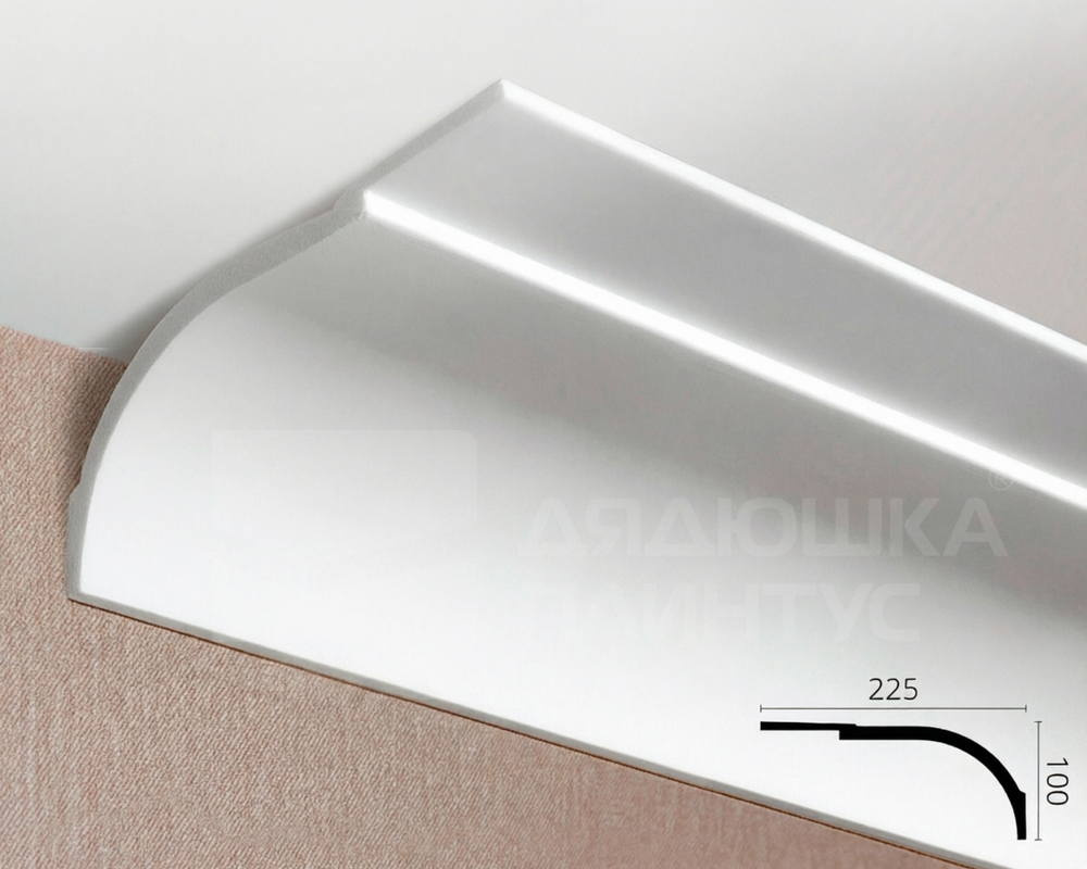 Карниз потолочный NMC WT22 225*105*2000 Белый под покраску
