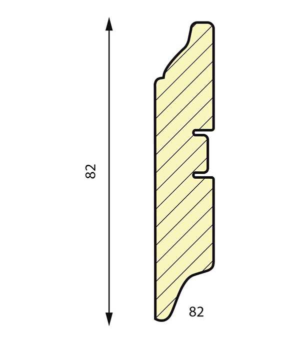 Плинтус МДФ Smartprofile Глосс 82 Белый