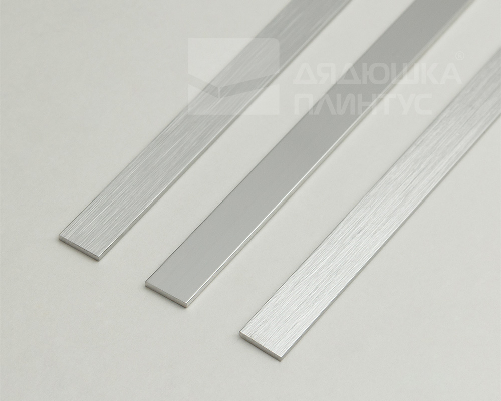 Полоса алюминиевая 10х1,5 мм серебро/глянец 2,7 м
