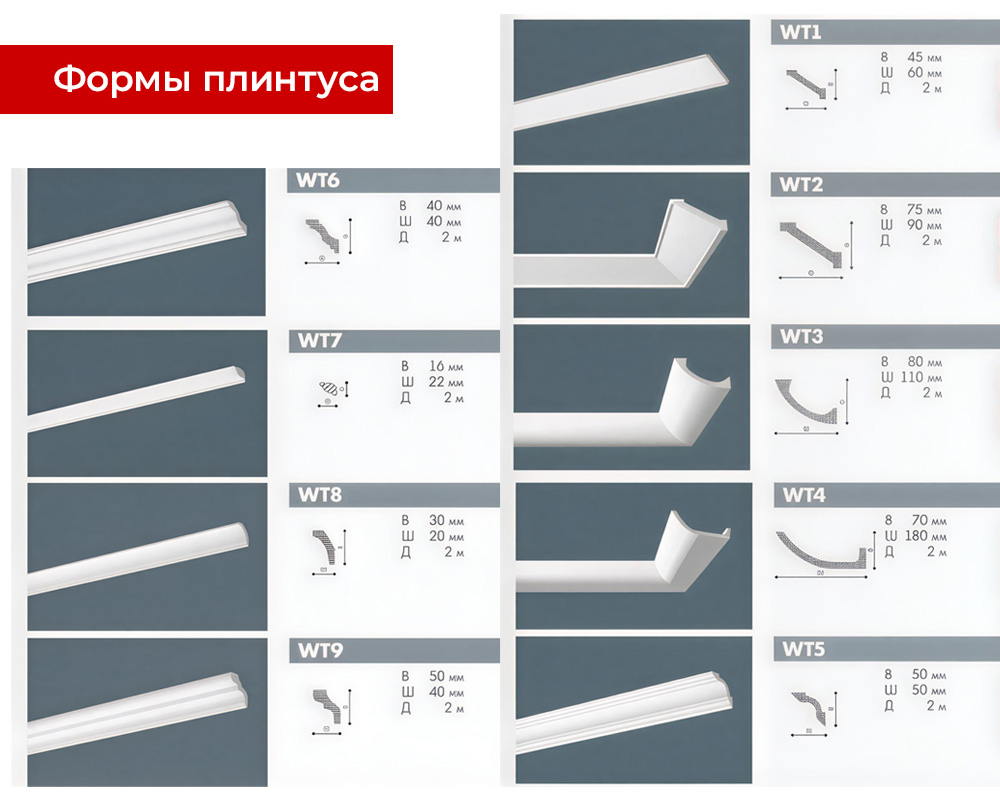 Молдинг NMC W1 55*20*2000. Окраска включена в стоимость