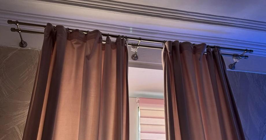 Карниз двухрядный кованый УЮТ d25мм 2,0м Бронза