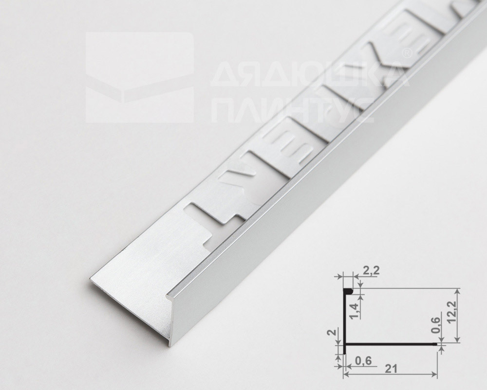 Профиль окантовочный Волшебная палочка Expert MSPKE 01-12K.2700.01L 12Kмм 2,7м Серебро Люкс