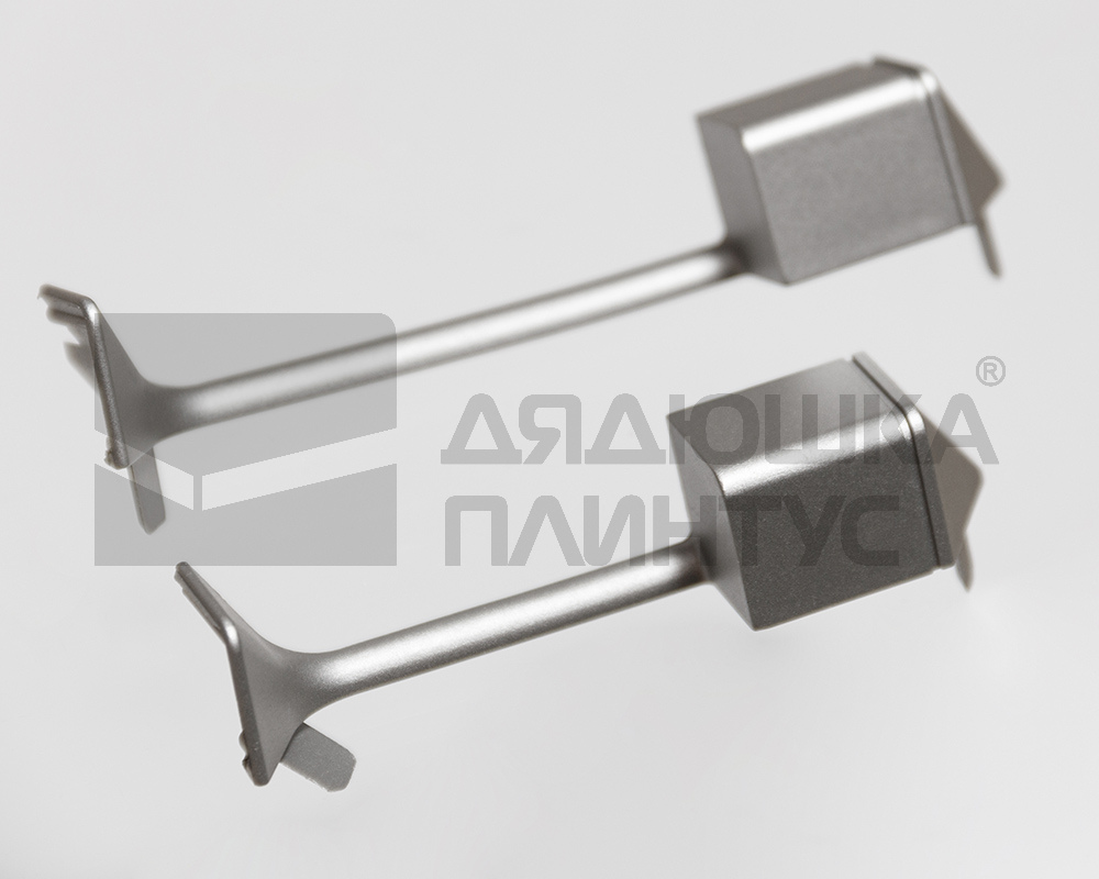 Угол наружный для плинтуса серебро матовое 100 мм REPKGLEDAA 100