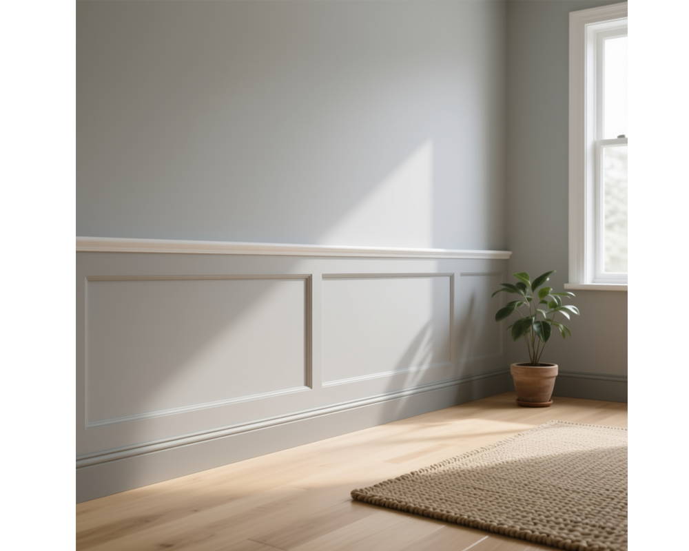 Плинтус из полистирола высокой плотности NMC Wallstyl FB2 Белый