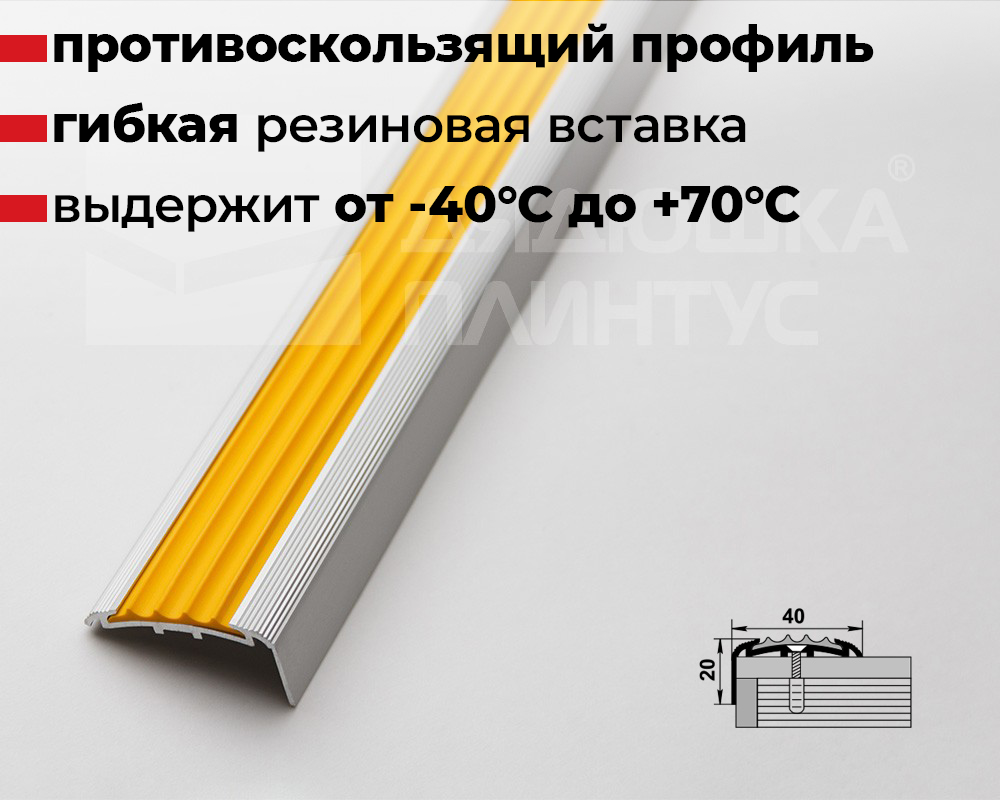 Порог угловой ПУ 71.2700.01лж. Серебро