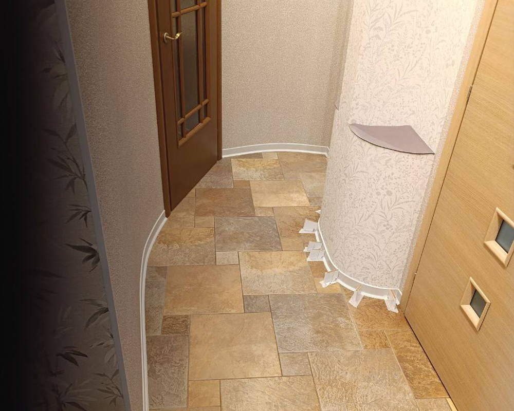 Плинтус ХДФ Dollken S100 100 мм х 2,575м 1248 Бело-серый