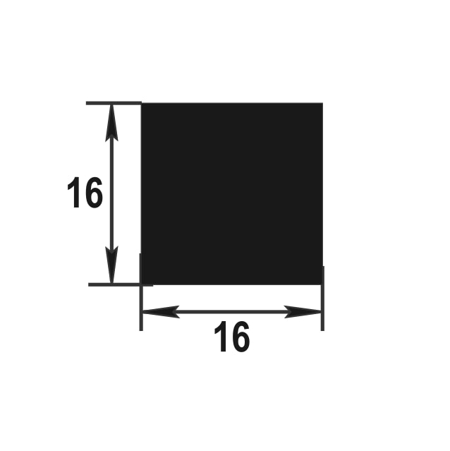 Штанга квадратная 16*16 мм ШКв 16.2000.504л Бронза. Цена за 5 штук.