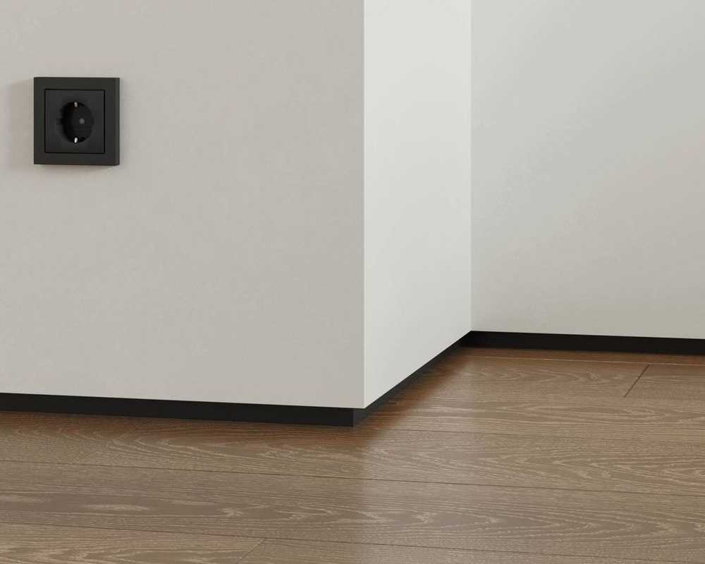 Алюминиевый теневой профиль Волшебная палочка Черный