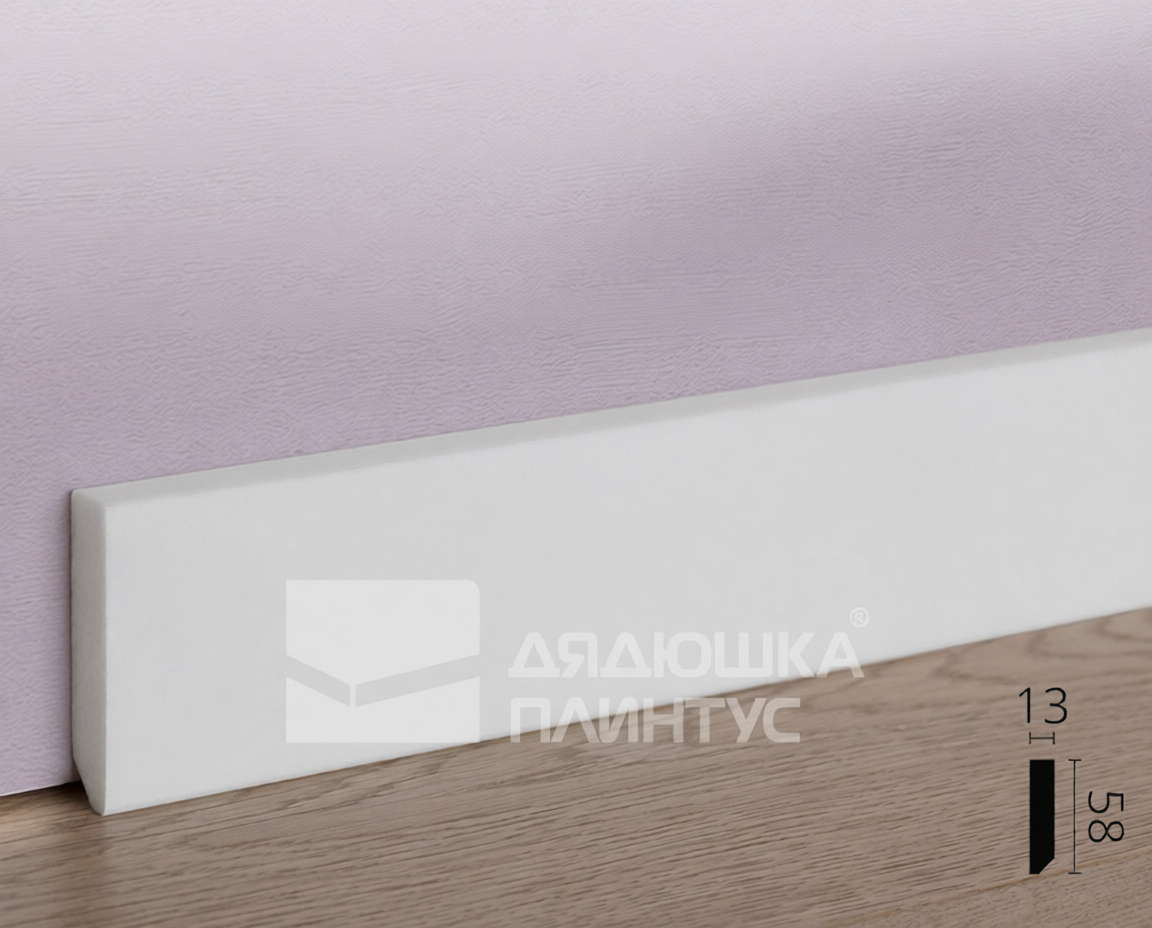 Плинтус из полистирола высокой плотности NMC Wallstyl FT2 Белый