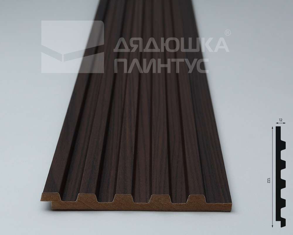Панель МДФ ACUPAN 61.08.122501.94 трапеция 12х122х2760 мм Эльм коричневый